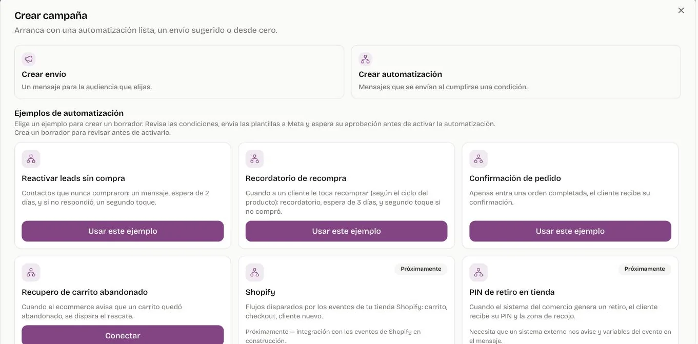 Automatizaciones de campañas en el CRM de yavendió!
