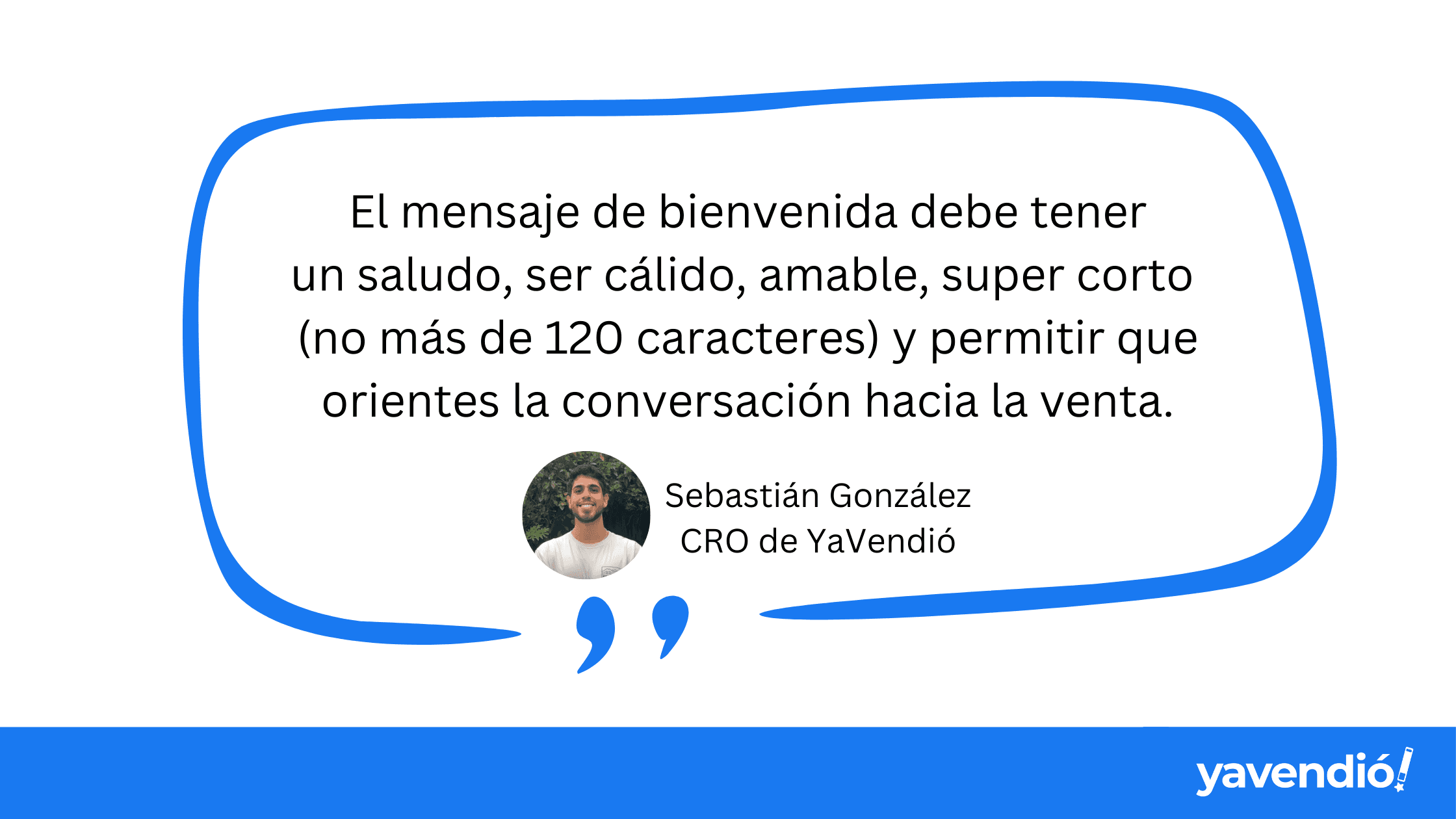 Sebastián González of yavendió! on how to create a welcome message for WhatsApp Business