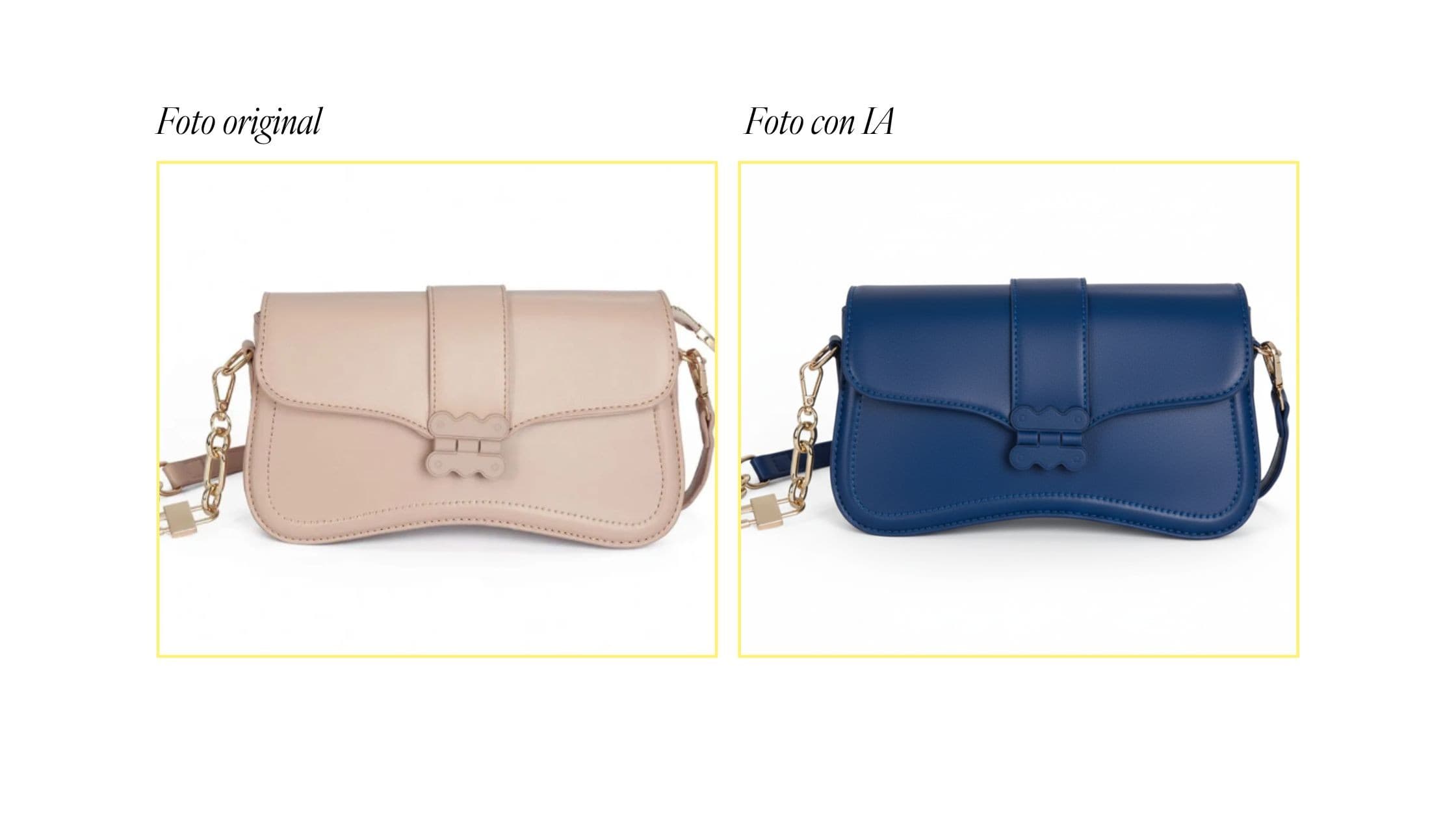 Changing a product's color with AI for an advertising photograph